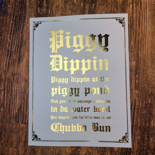 Piggy Dippin Print