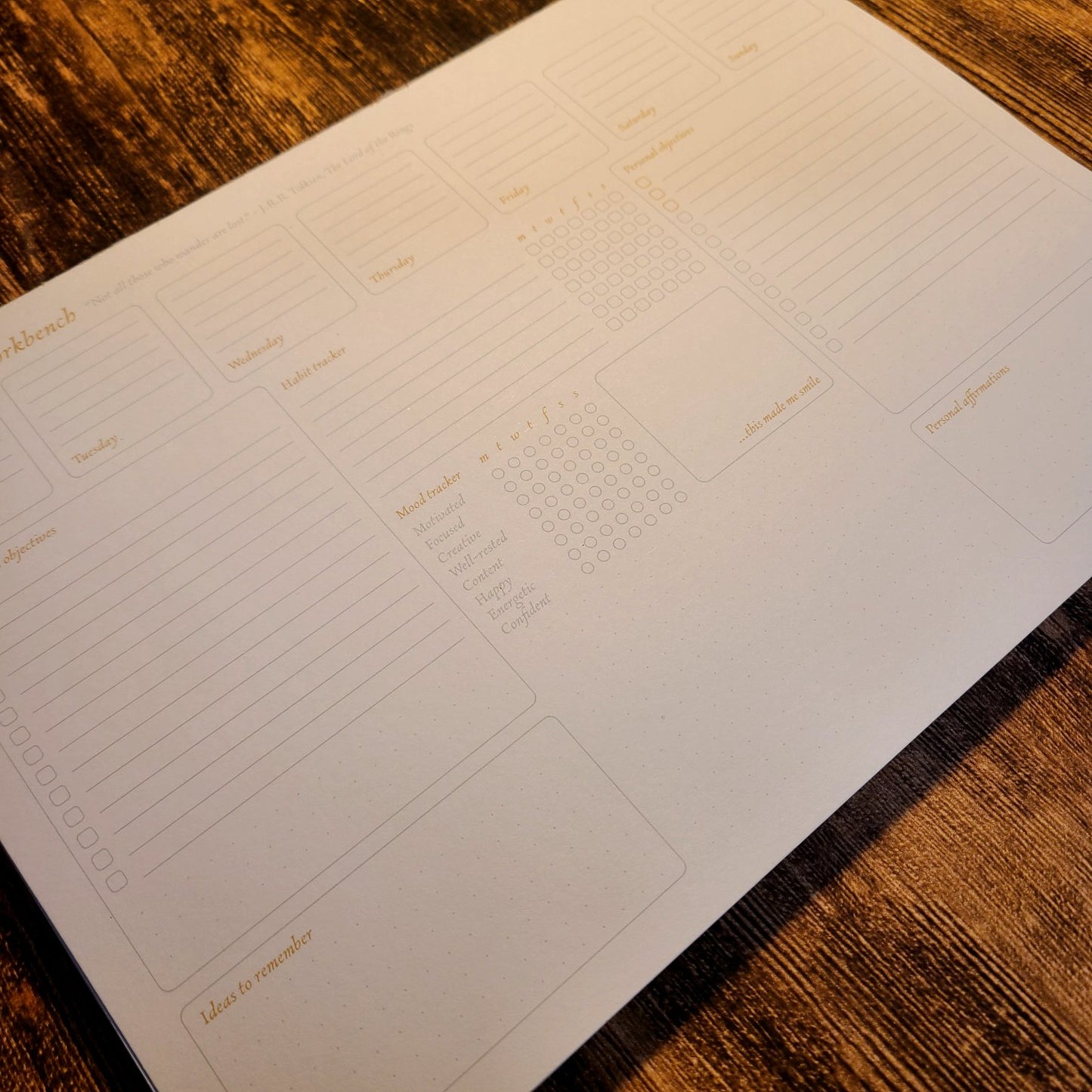 Enchanted Workbench Weekly Planner