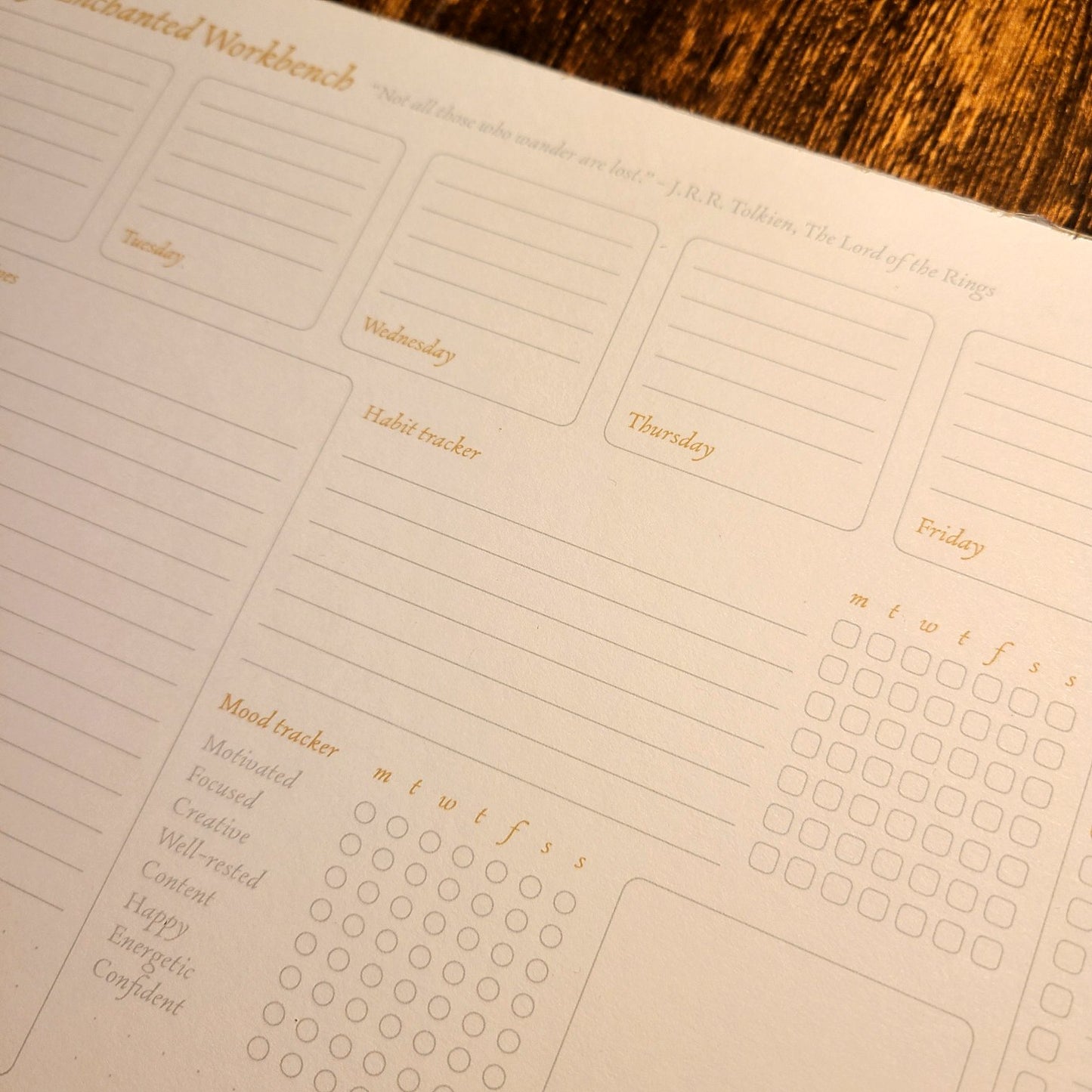 Enchanted Workbench Weekly Planner